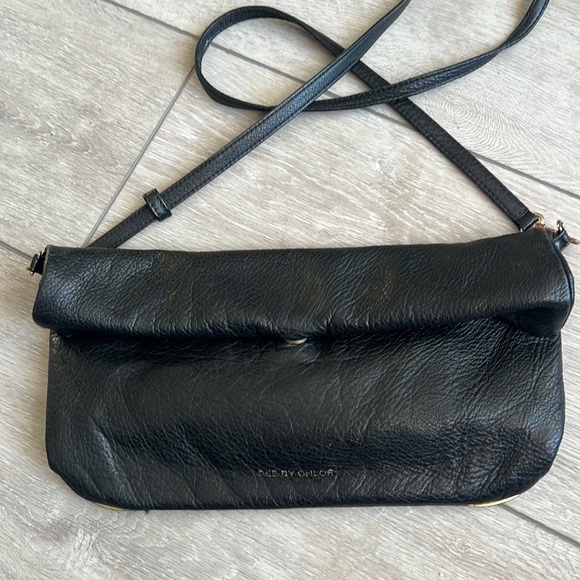 See by Chloe black pebbled leather fold over cross body purse - Picture 2 of 10